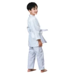 Pantalon de judo à tissage unique, blanc et bleu, ceinture blanche gratuite, pantalon kimono pour la compétition ou l’entraînement, Gi 450 GSMS 2