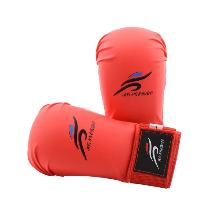 Gants de Karaté à Anneau de Rotterdam pour Homme et Femme, Mitaines d’Entraînement WKF pour Enfant, Rouge, Bleu, Sac de Poche MMA, Équipement de Main pour Taekwondo 3